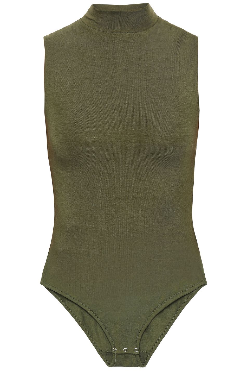 green turtleneck bodysuit