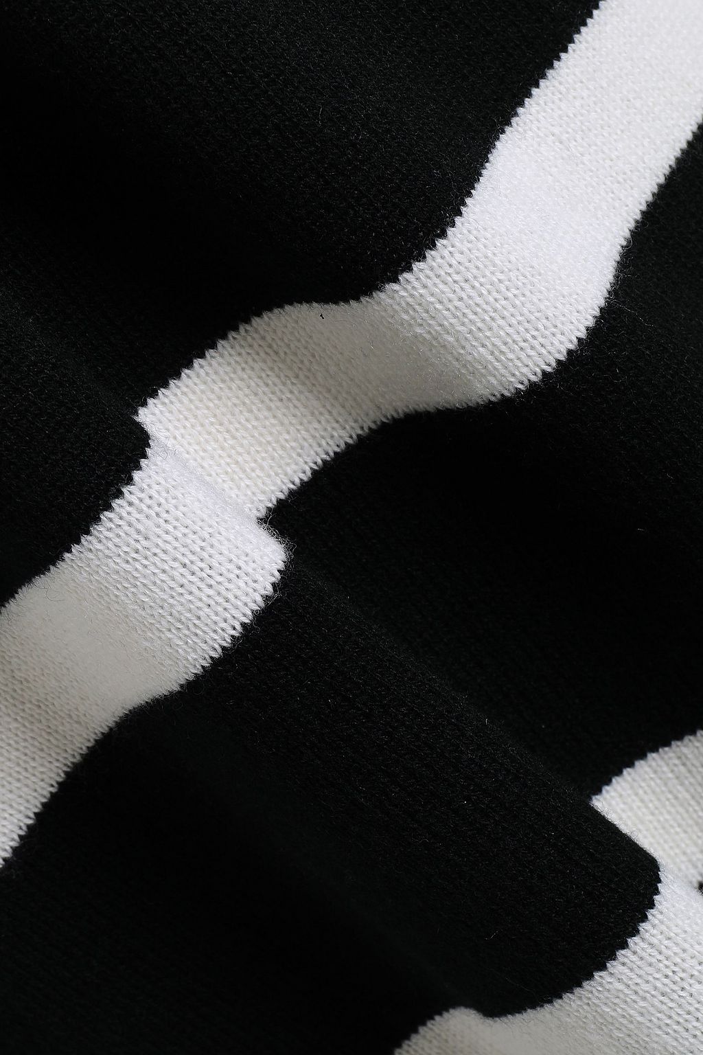 NINETY PERCENT Striped merino wool and cashmere-blend mini dress