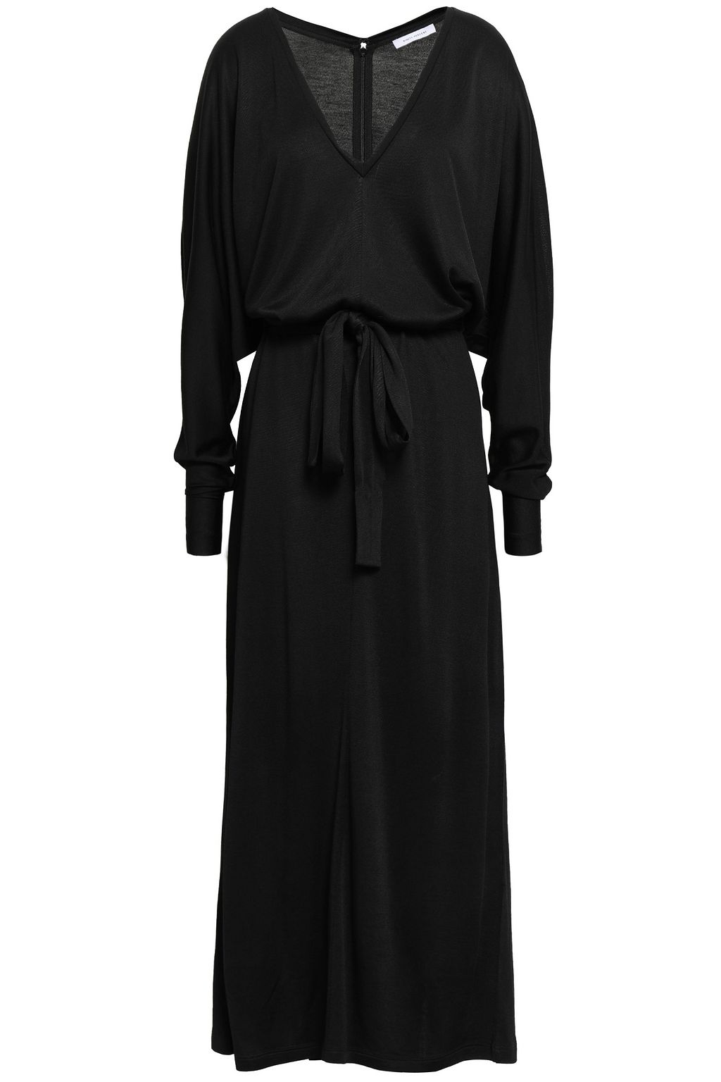 black jersey midi dress