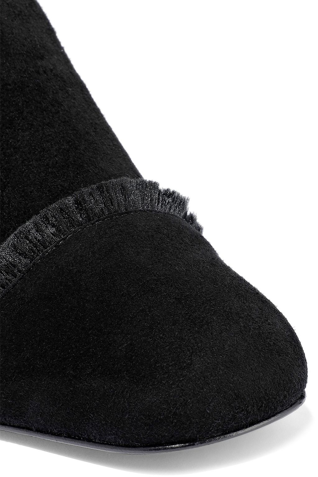 STUART WEITZMAN Fringe-trimmed suede ankle boots