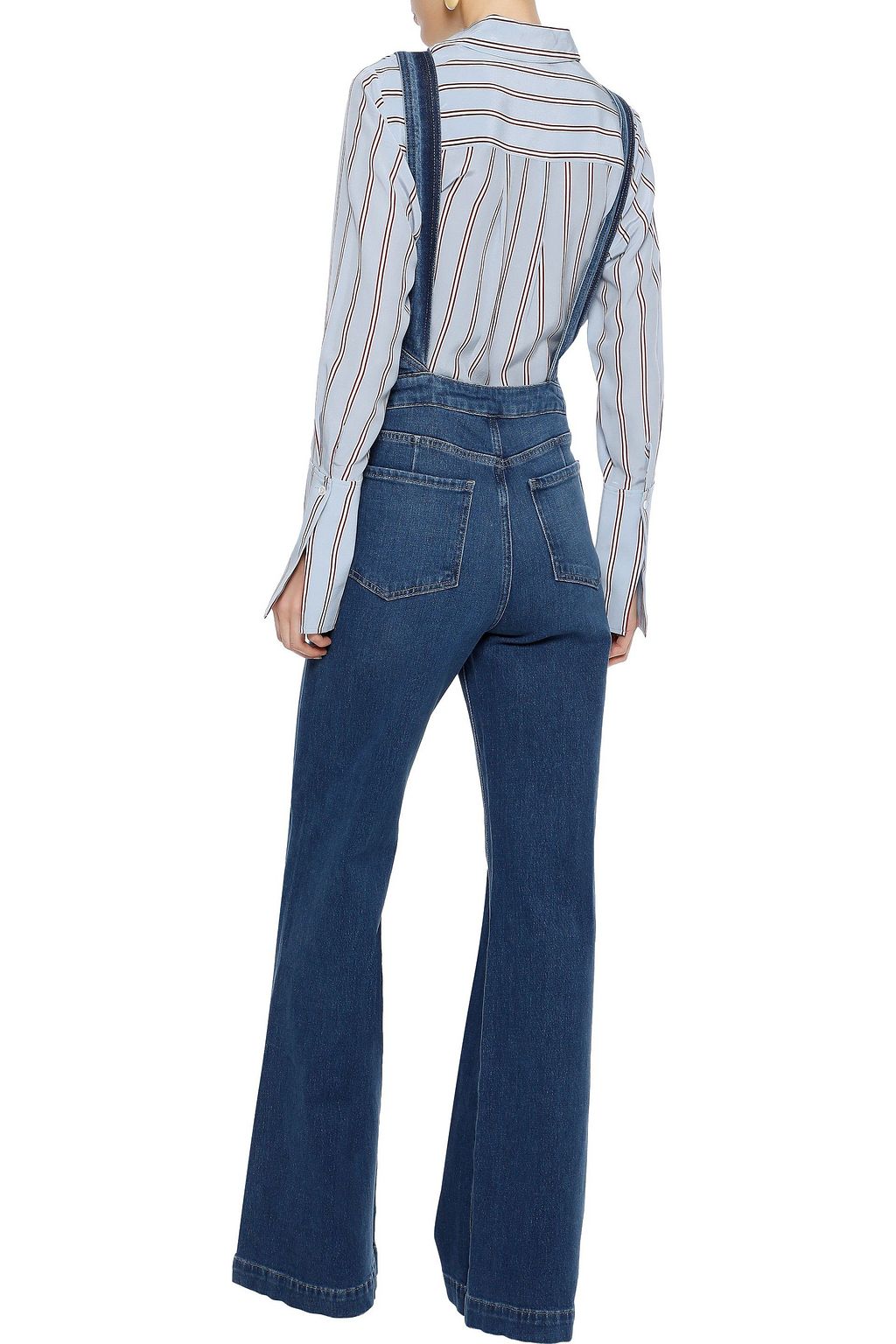 frame palazzo denim overalls