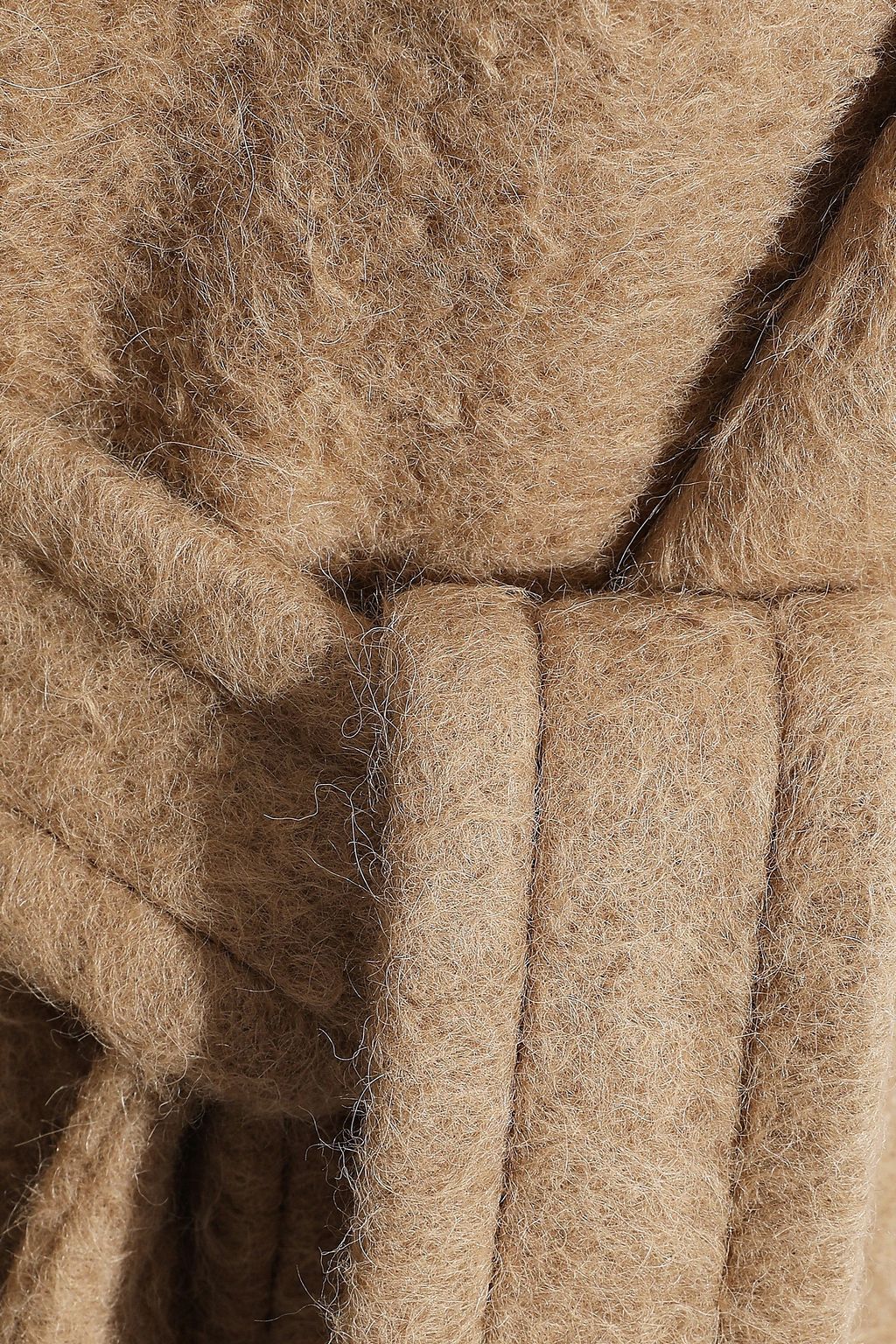 HELMUT LANG Belted brushed alpaca and wool-blend coat