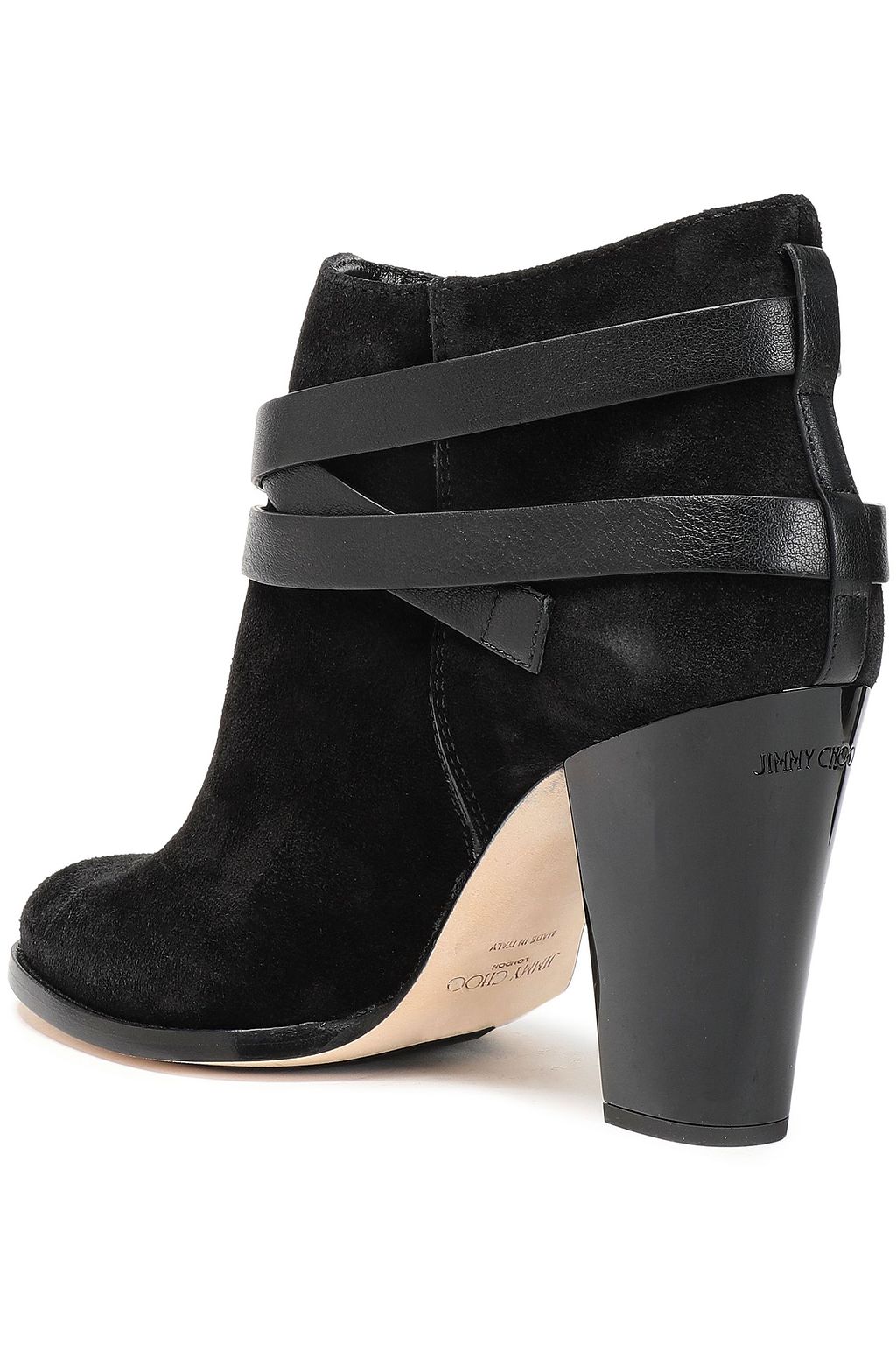 JIMMY CHOO Melba 80 buckled suede ankle boots