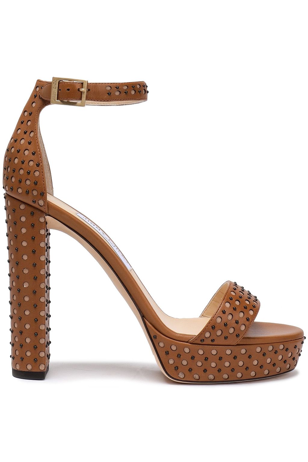 fawn studded platform sandal