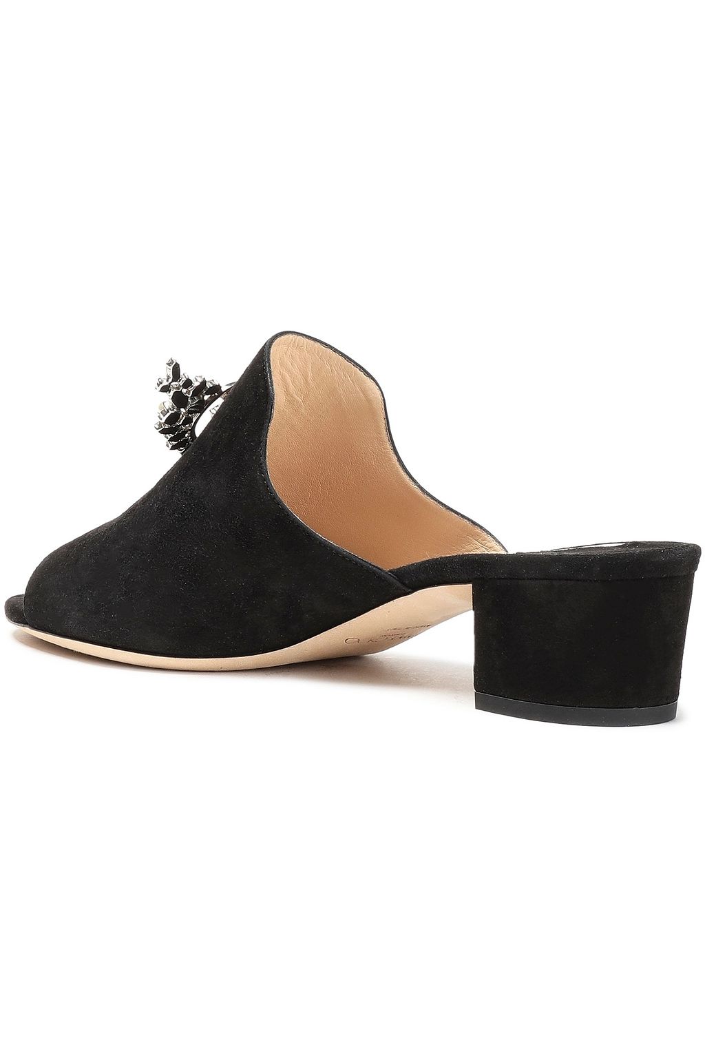 JIMMY CHOO Myla 35 Swarovski crystal-embellished suede mules