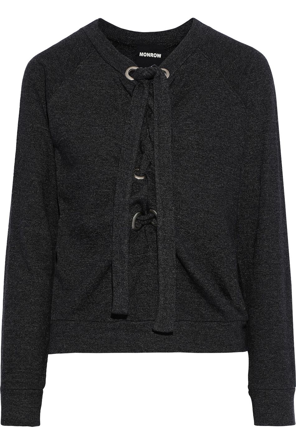 monrow lace up sweatshirt