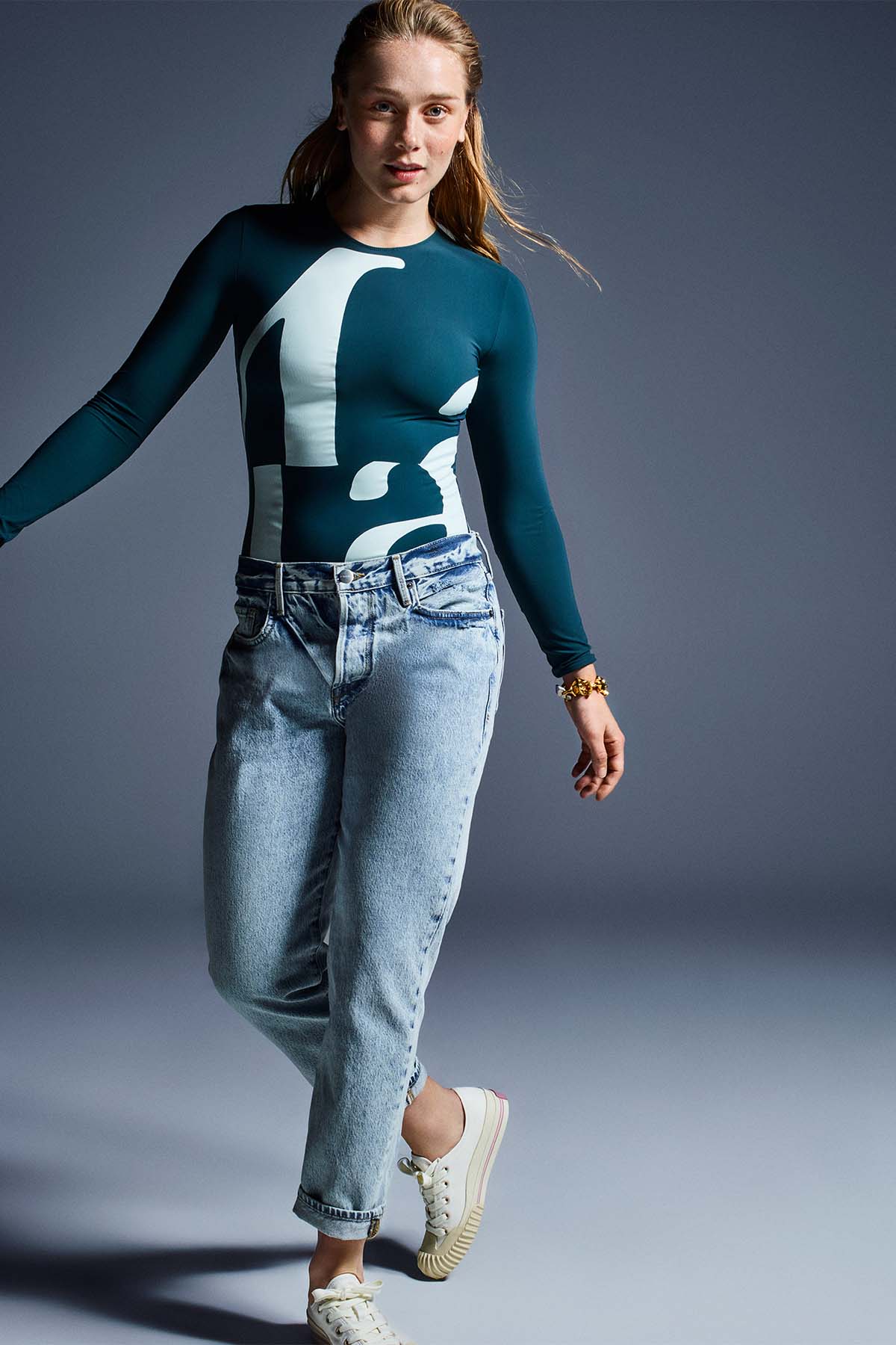 Woman in workwear clothing