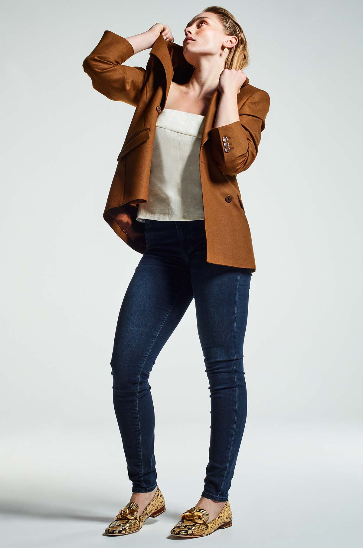 Woman in workwear clothing