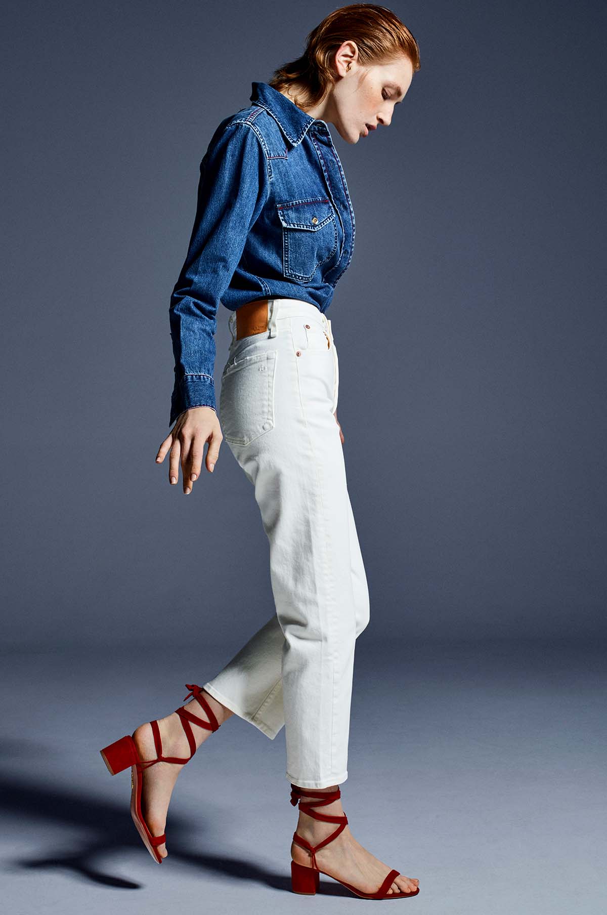 Woman in workwear clothing